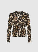 Leopard Print Pullover Top