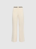 Contrast Belt Trouser Pants