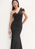 Asymmetric One-Shoulder Gown