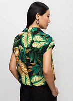 Blouse à palmiers et cordon