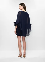 Chiffon Sleeve Cocktail Dress