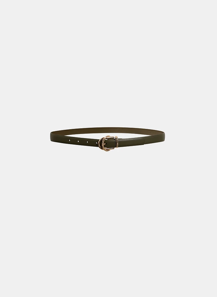 Vegan Leather Thin Belt