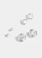 Crystal Stud Earrings Set
