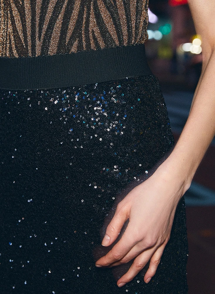 Sequin Pencil Skirt