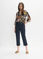 Stretch-Cotton Cargo Capris