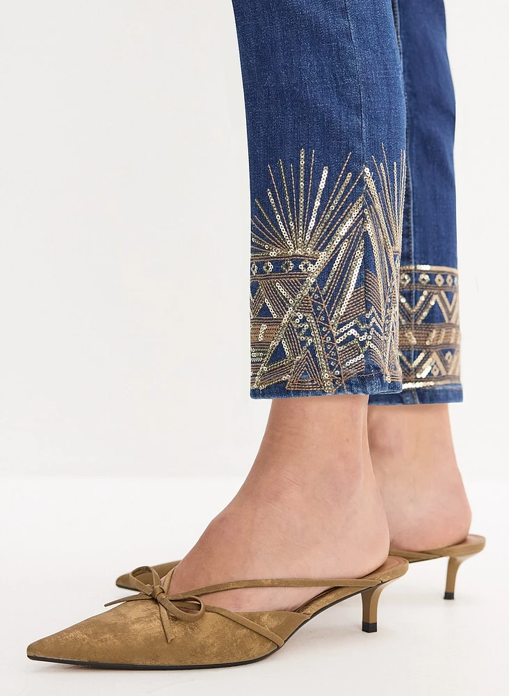 Sequin Detail Jeans