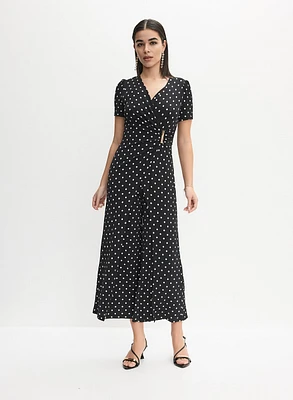 Joseph Ribkoff - Wrap-Over Polka Dot Jumpsuit