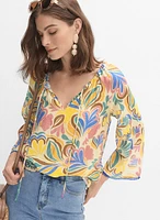 Abstract Floral Blouse
