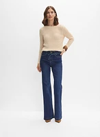 Drawstring Flare Leg Jeans