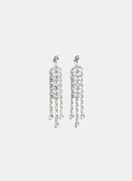 Cubic Zirconia Chandelier Earrings