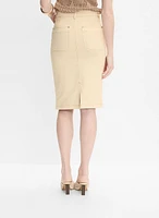 Jupe crayon en coton