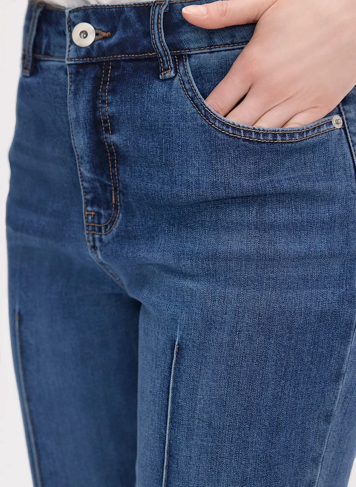 Cropped Straight-Leg Jeans