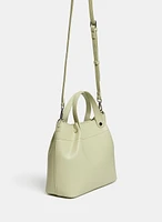 Layered Chain Detail Satchel Handbag