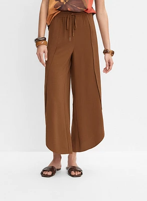 Pantalon large effet tulipe