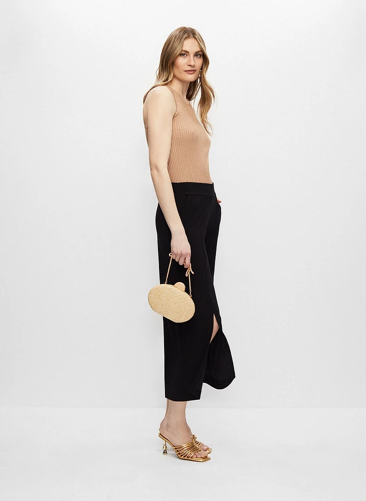 Wide Leg Culotte Pants