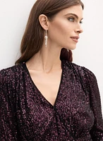 Peplum Sequin Top