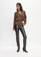 Joseph Ribkoff - Satin Leopard Print Blouse