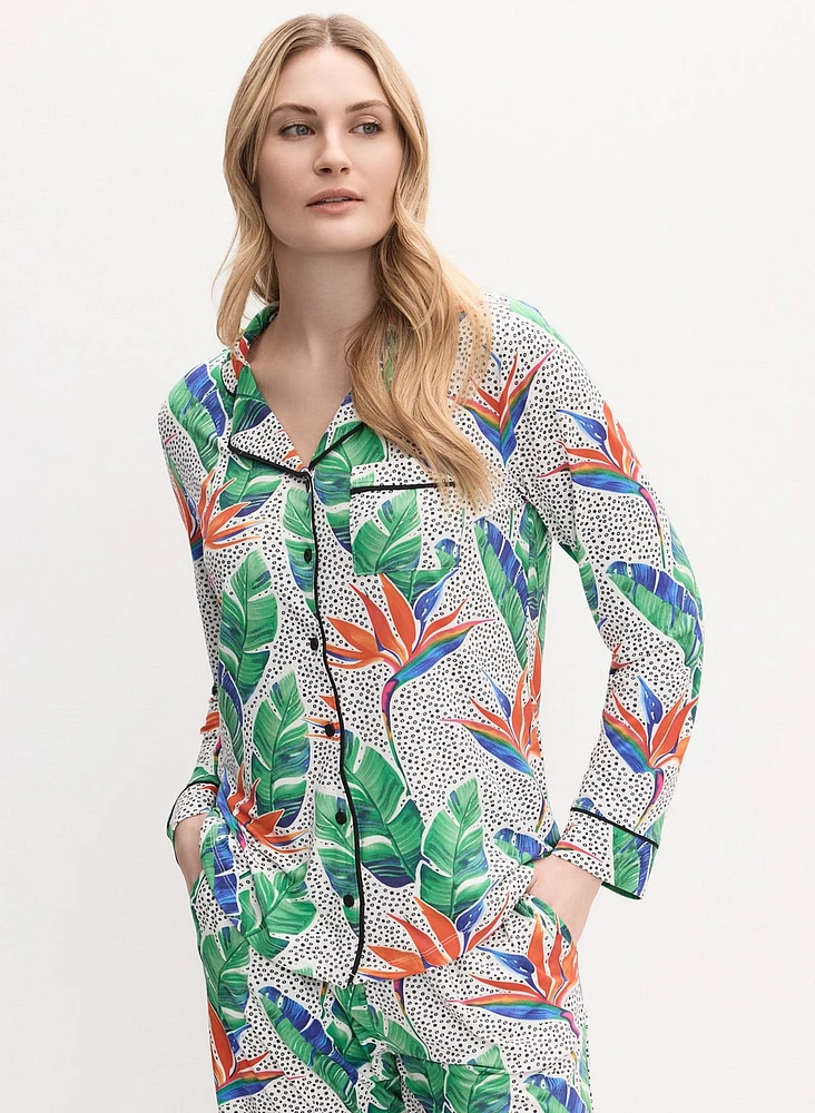 Simon Chang - Tropical Print Pyjama Set