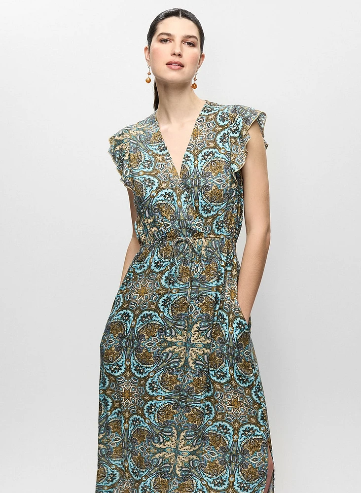 Abstract Print Dress