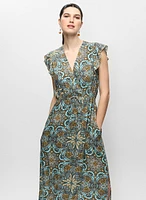 Robe longue à motif abstrait