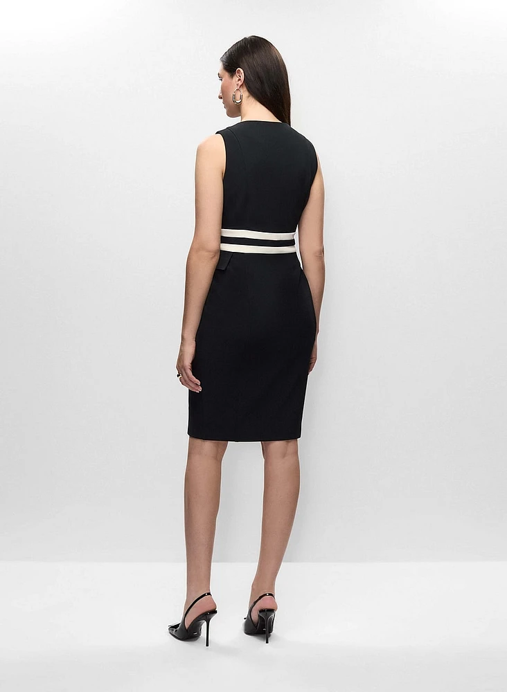 Zip-Front Sheath Dress