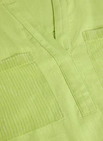 Blouse en lin avec poches à sequins