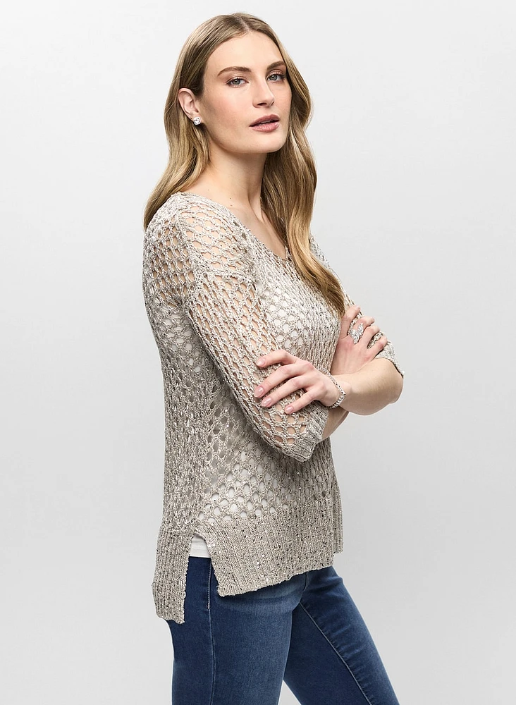 Joseph Ribkoff - Open-Knit Sweater