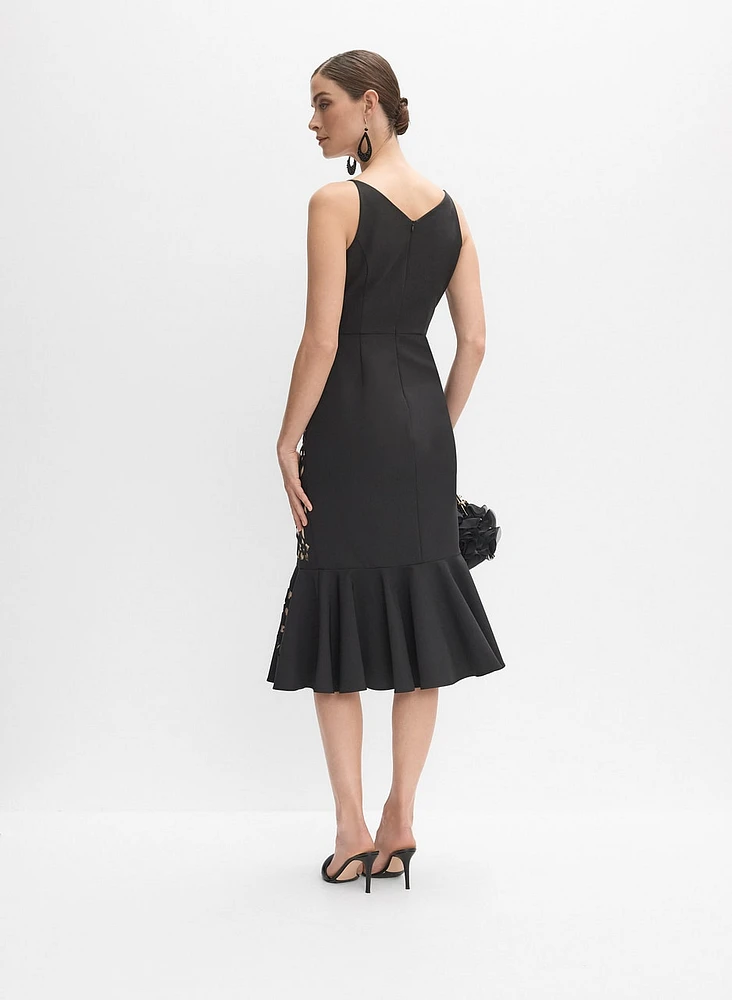Robe cocktail à imprimé floral