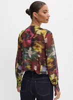 Floral Print Chiffon Blouse