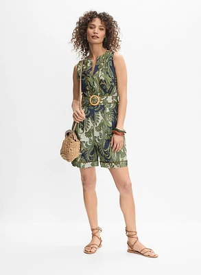 Combinaison paisley courte