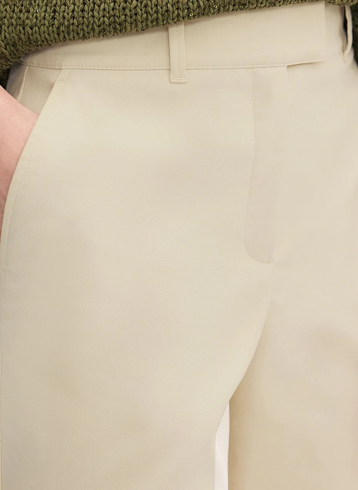 Long Cotton-Blend Shorts