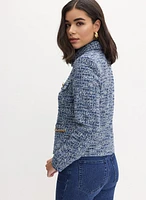 Zip Front Bouclé Jacket