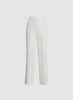 Satin Waist Wide Leg Pants