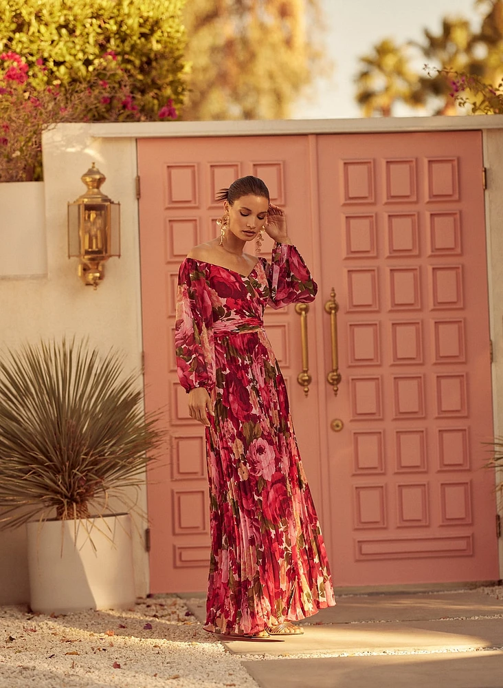 BA Nites - Floral Plissé Dress