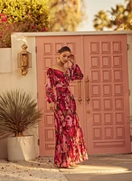 BA Nites - Floral Plissé Dress