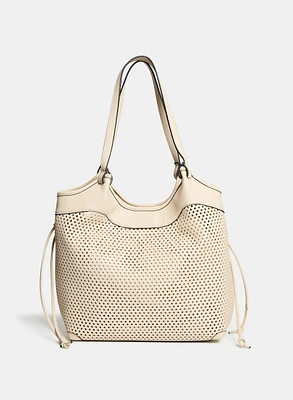 Sac à main perforé à cordon