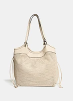 Sac à main perforé à cordon