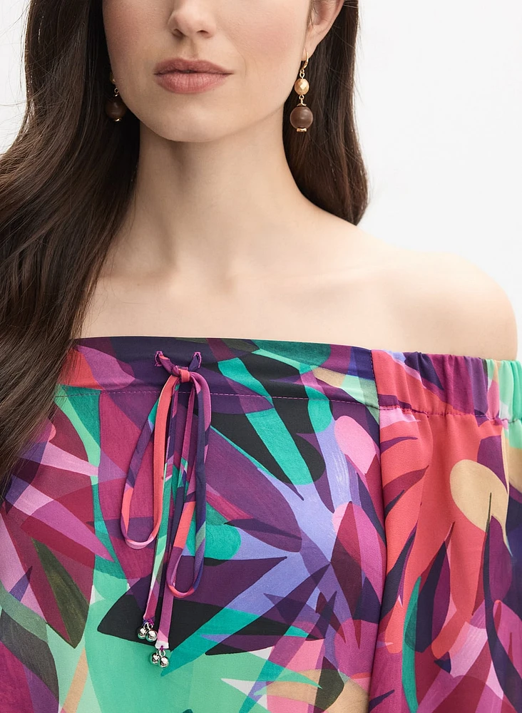 Joseph Ribkoff - Tropical Off-Shoulder Blouse