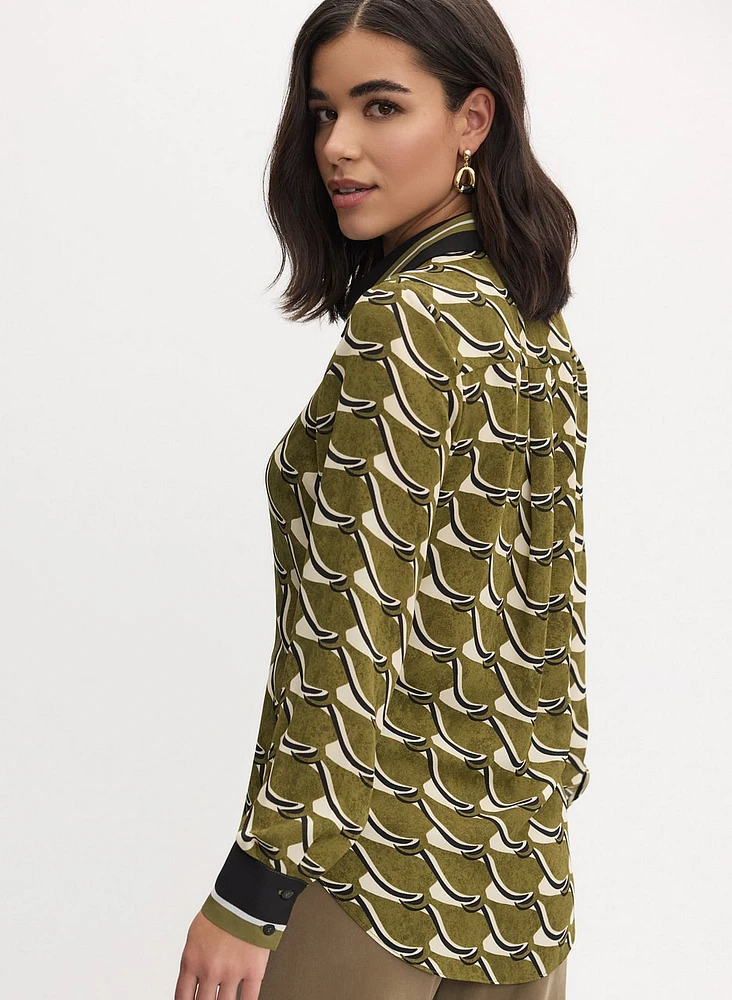 Blouse à motif géométrique