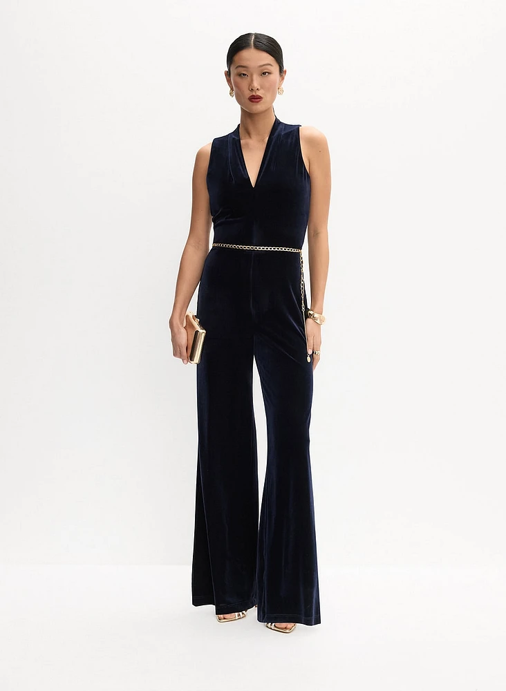 Long Velvet Jumpsuit