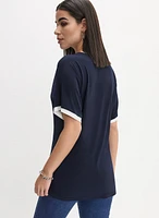 Contrast Trim Top