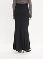 Trumpet Hem Maxi Skirt