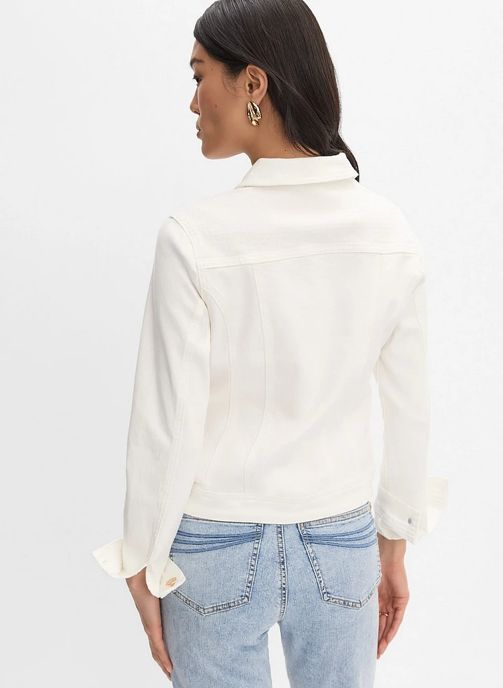 Zip Front Denim Jacket