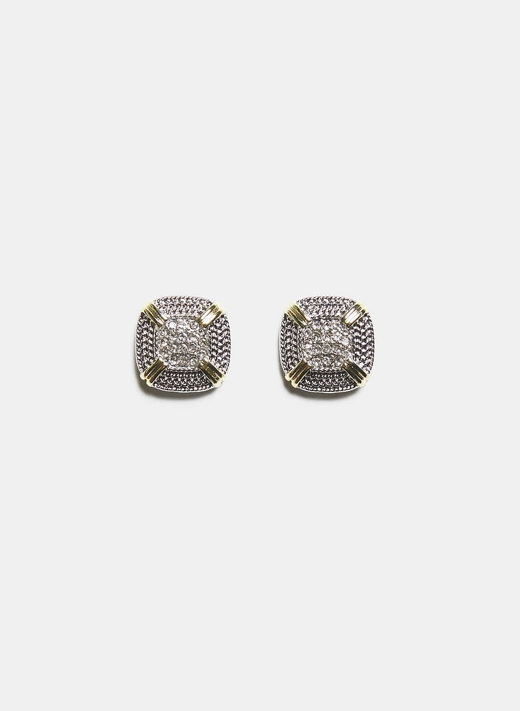 Square Crystal Earrings