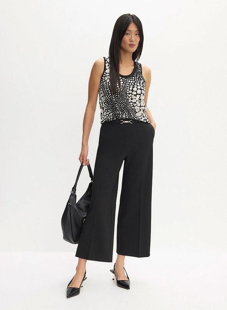 Pantalon gaucho ceinturé