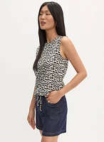 Abstract Animal Print Top