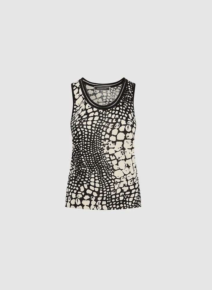 Animal Print Knit Tank Top