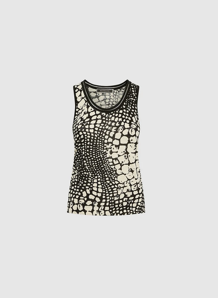 Animal Print Knit Tank Top