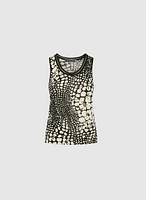 Animal Print Knit Tank Top