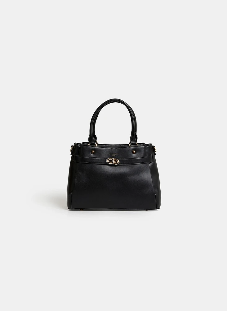 Belt Detail Vegan Leather Handbag